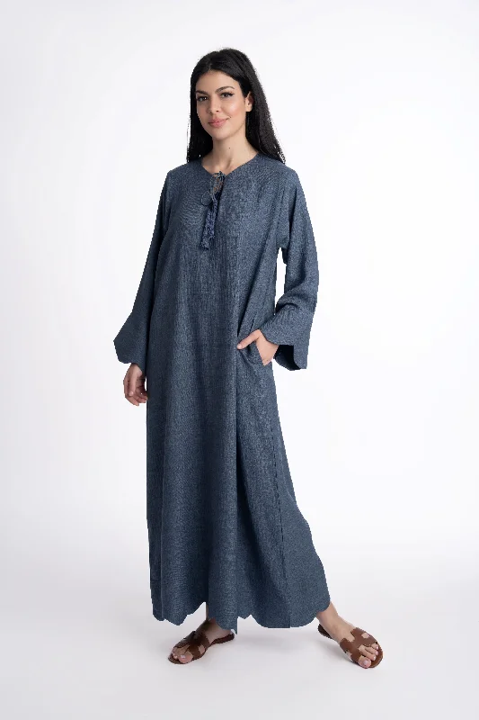 Huda Linen Kaftan Women