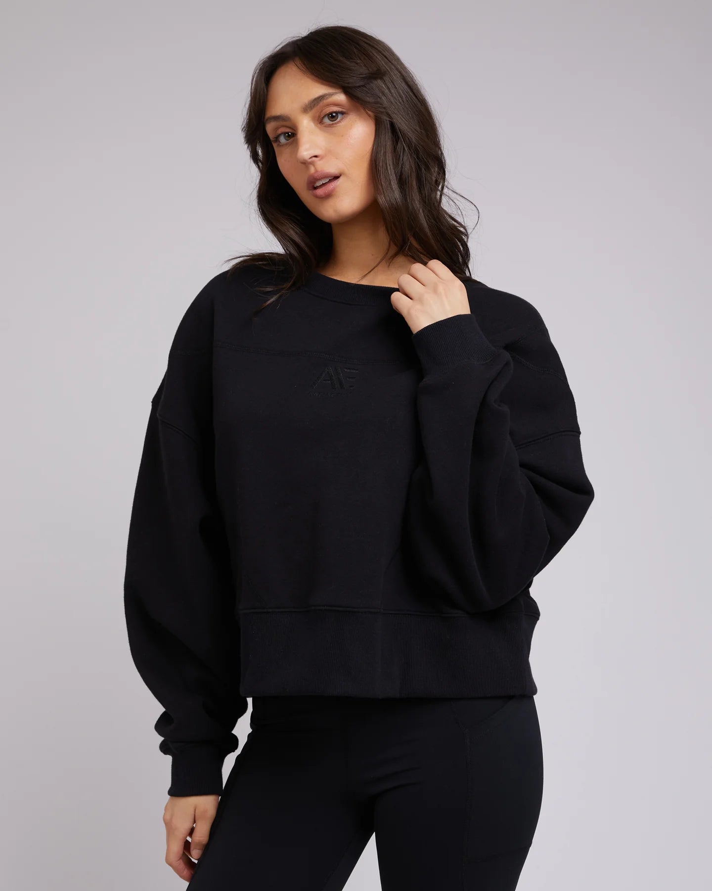 ALL ABOUT EVE ACTIVE TONAL SWEATER BLACK