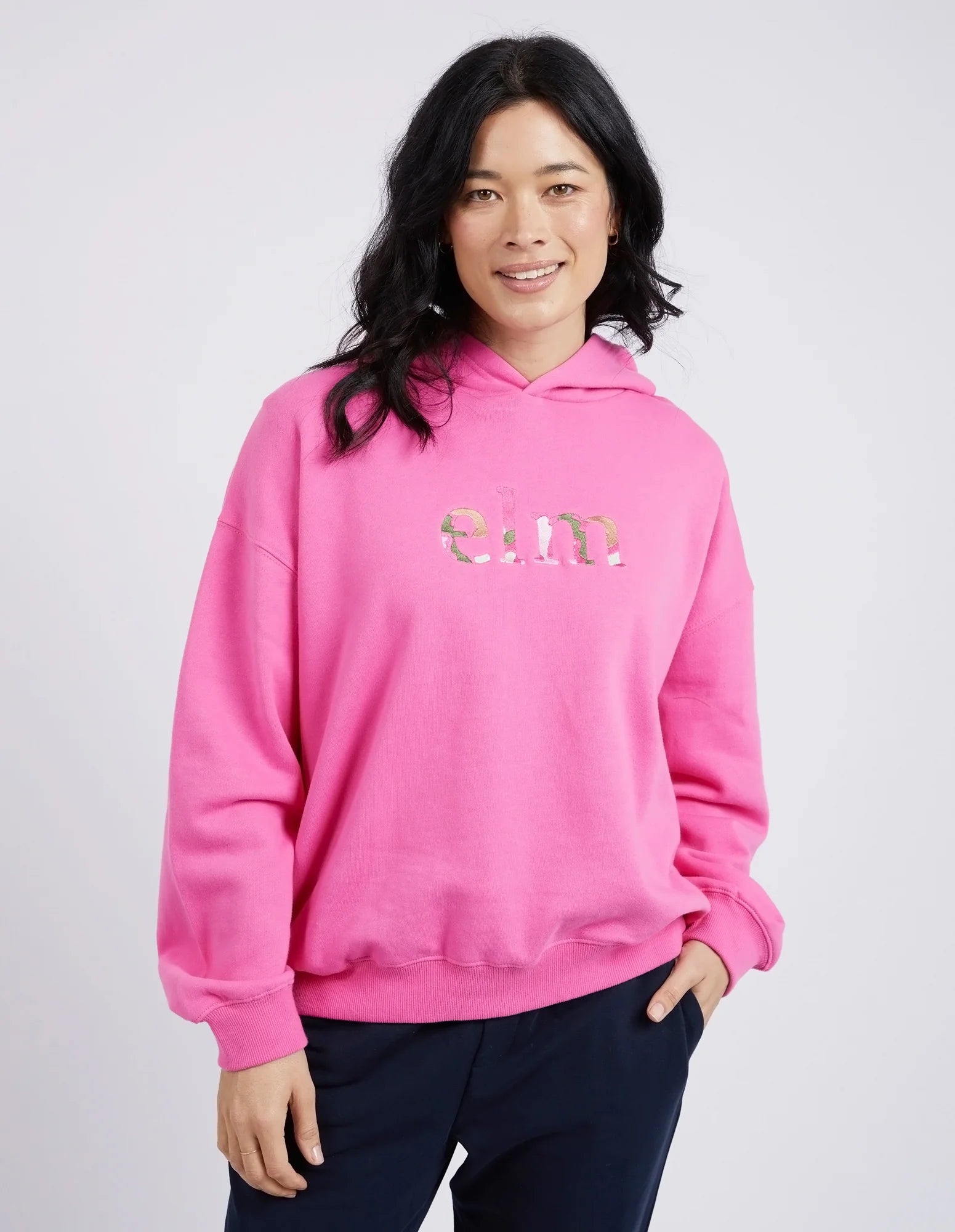 ELM STAPLE HOODY SHOCKING PINK