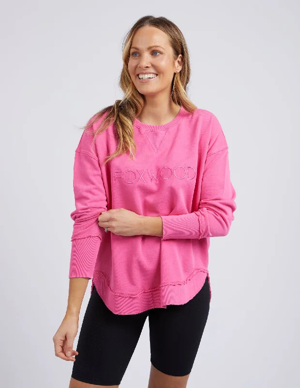 FOXWOOD SIMPLIFIED CREW BRIGHT PINK