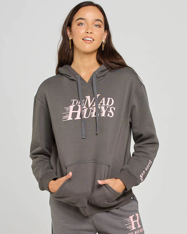 THE MAD HUEYS SPEEDING HUEYS WOMENS PULLOVER CHARCOAL