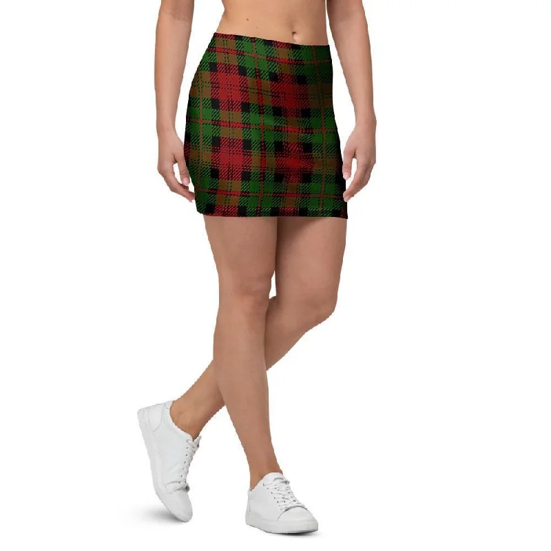 Christmas Tartan Red Plaid Mini Skirt