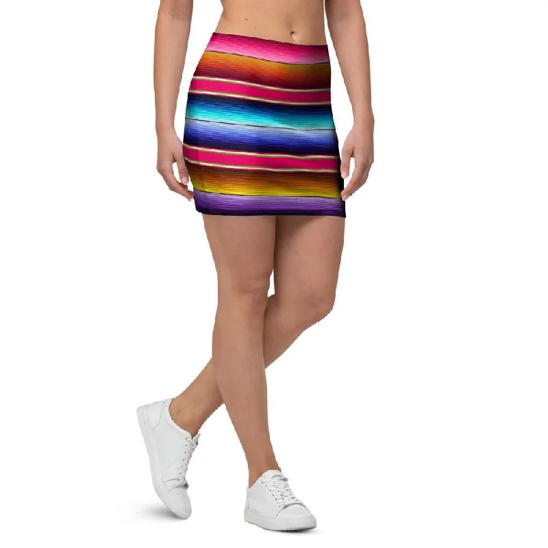 Coloful Mexican Baja Mini Skirt