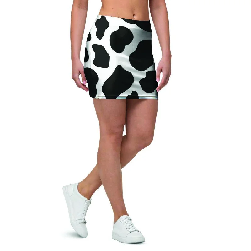 Cow Print Mini Skirt