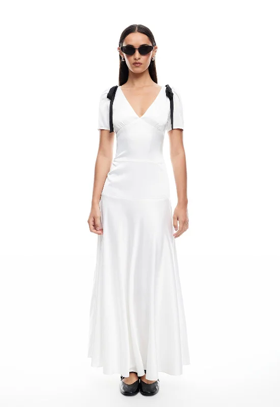 DU CAP MAXI DRESS - PORCELAIN Best maxi dresses for elegant looks