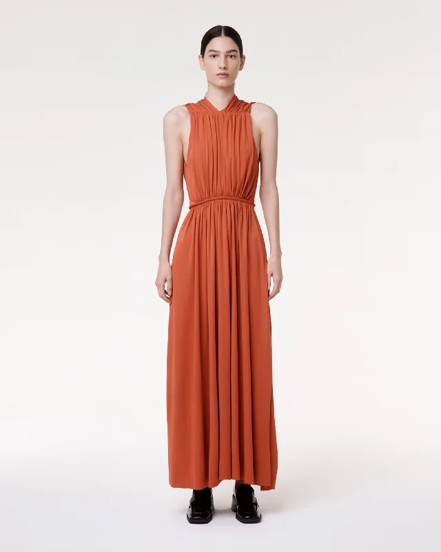 Shirred Midi Dress