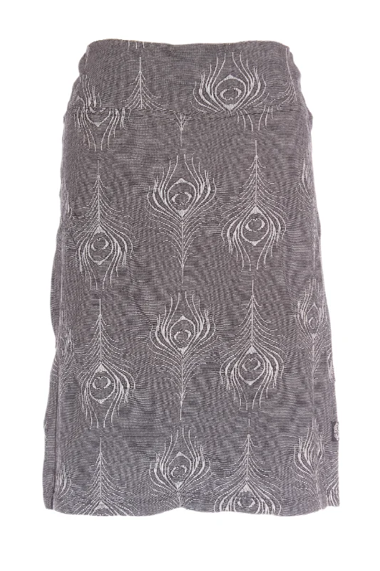 ART STYLE (NZ) Peacock feather print stretch skirt! 14