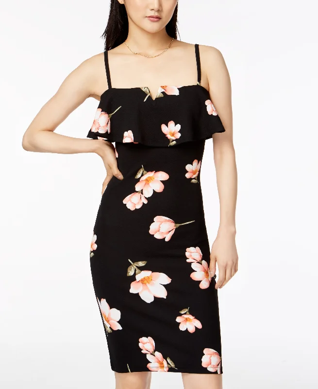 Almost Famous Juniors Floral Print Flounce Dress