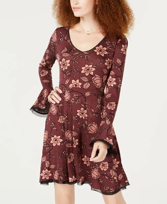 American Rag Juniors Floral Print Fit Flare Dress