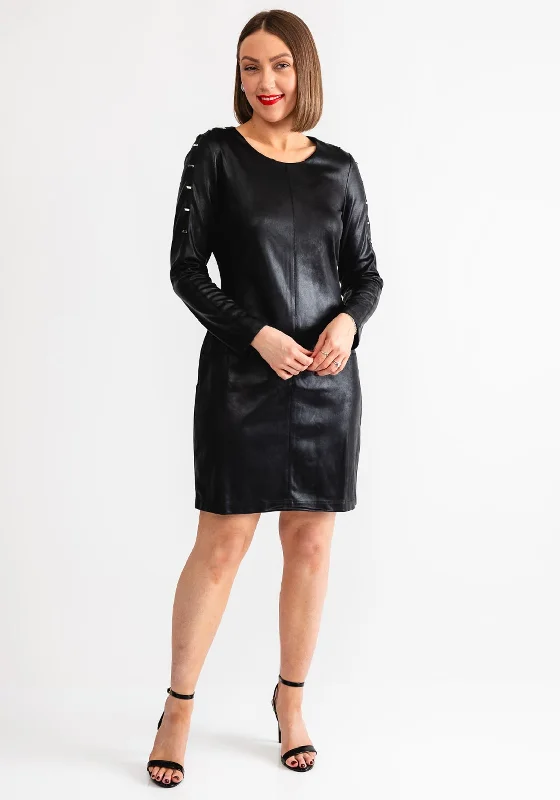 Eva Kayan Studded A-Line Dress, Black Minimalist unclassified dresses