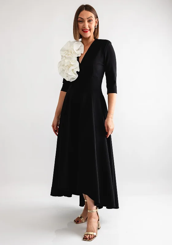 Kevan Jon Betty B Corsage Detail Dress, Black and Ivory Tulle unclassified dresses