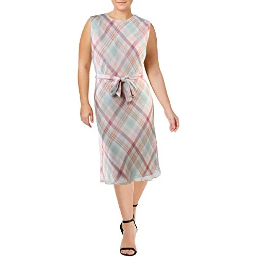 Lauren Ralph Lauren Womens Vilodie Plaid Sleeveless Casual Dress Printed unclassified dresses