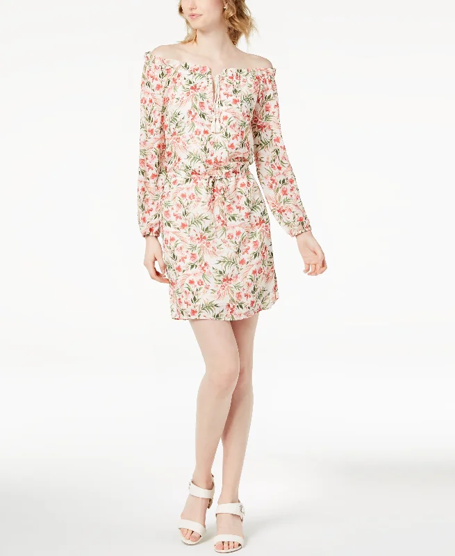 Maison Jules Off The Shoulder Floral Print Dress