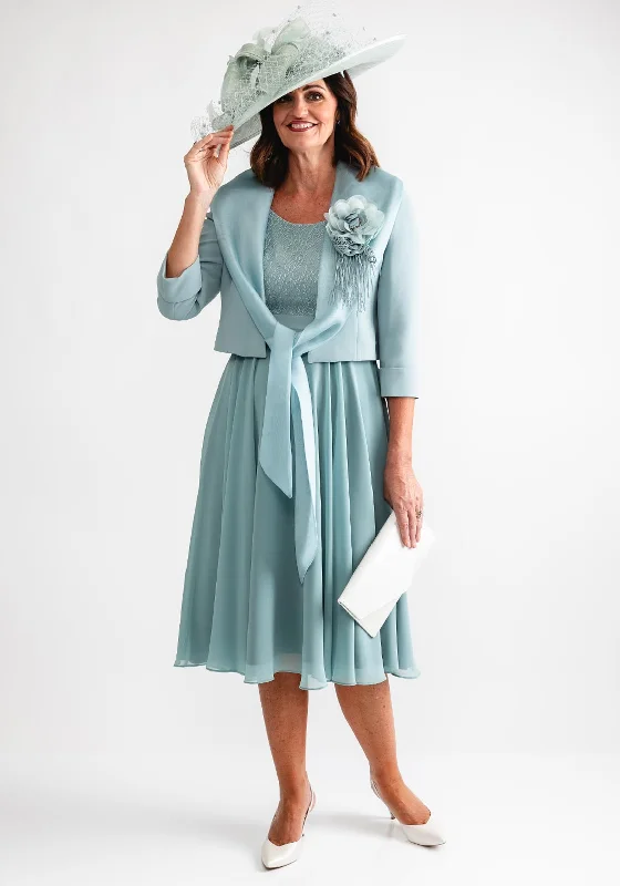 Ophelia Melita Chiffon Dress and Jacket, Sage Green Petite unclassified dresses