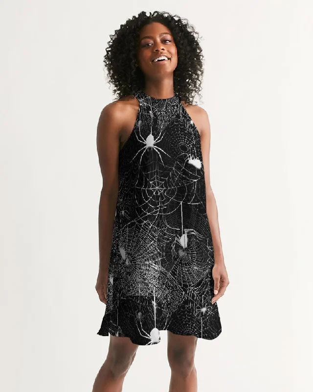 Spider Webs Women's Halter Dress Knitted unclassified dresses