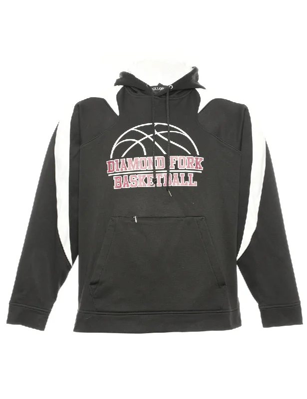 Basketball Hooded Sports Sweatshirt - L