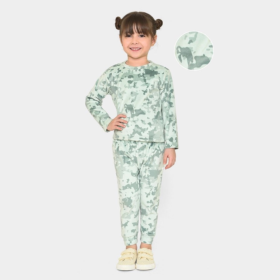 Misty Green Sweatshirt with Pajama set