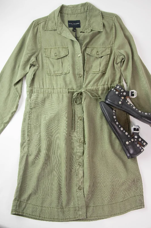 Lois Shirt Dress, Burnt Olive | Velvet Heart