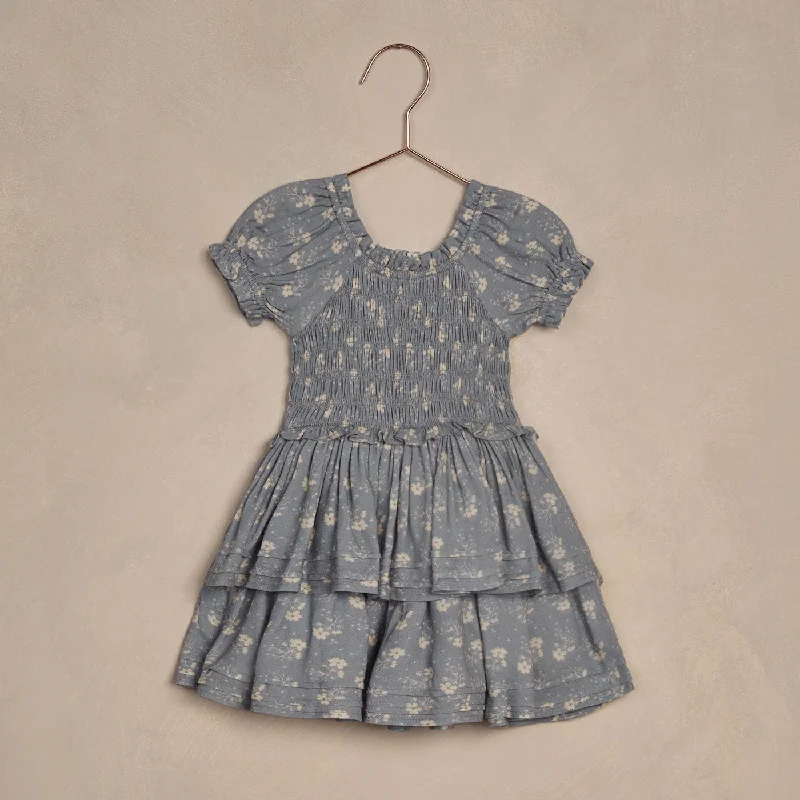 Cosette Dress - Blue Ditsy - Vintage Blue Embroidered unclassified dresses