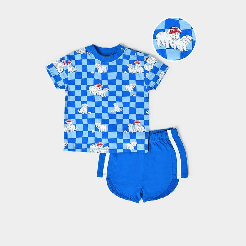 Playful Checker T-Shirt & Shorts Set