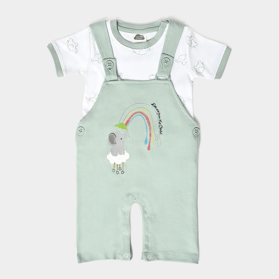 Playful Dungaree with T-shirt set for Babies