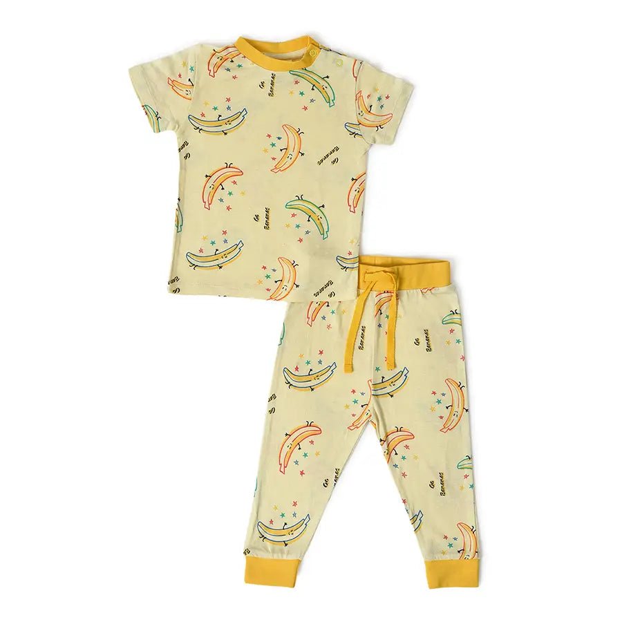 Banana Print Slumber Set (T-shirt & Pyjama Set)