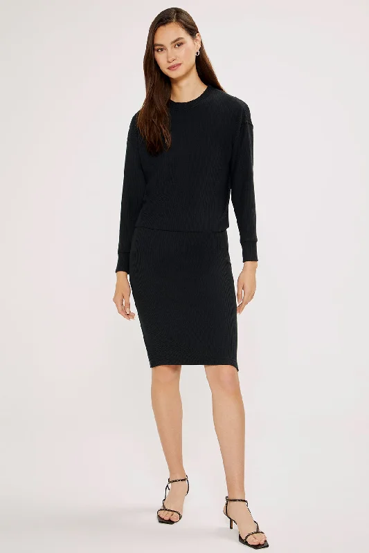 Yolanda Layered Dress | Black Denim unclassified dresses