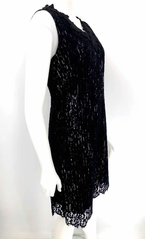 ELIE TAHARI Black Lace Tank Size 8  (M) Dress