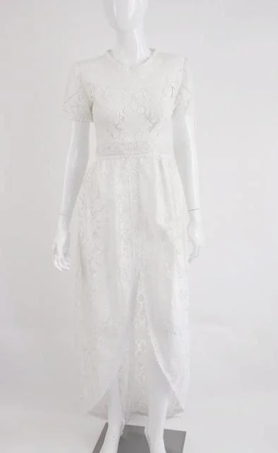 Vintage White Cotton Lace Dress