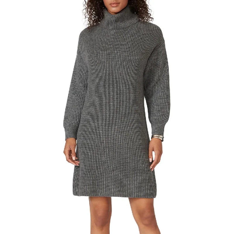 Karen Kane Womens Blue Ice Cowl Neck Mid Calf Sweaterdress