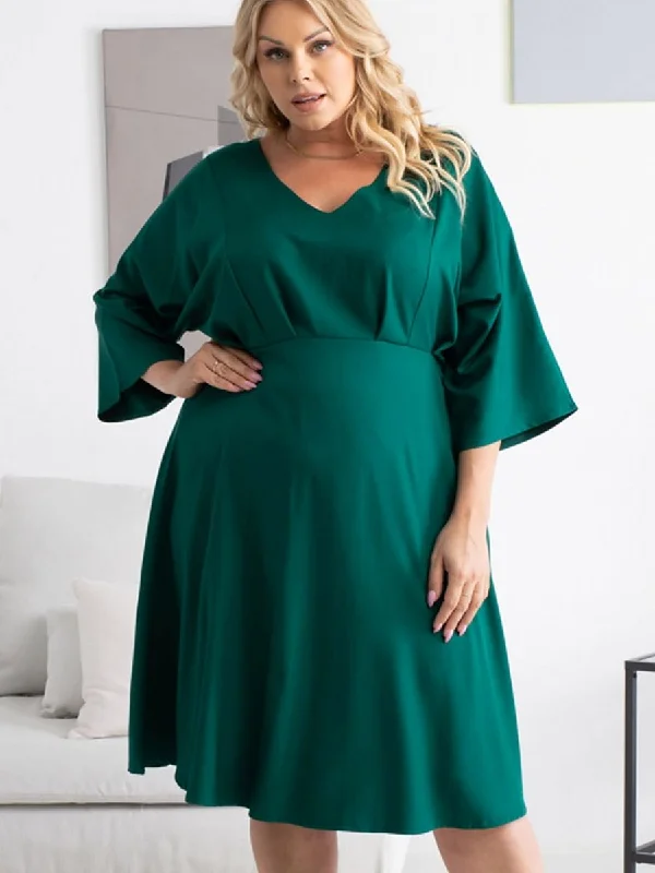 Plus size dress model 168958 Karko Plus Size Spaghetti