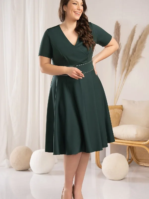 Plus size dress model 178552 Karko Plus Size Long-sleeve