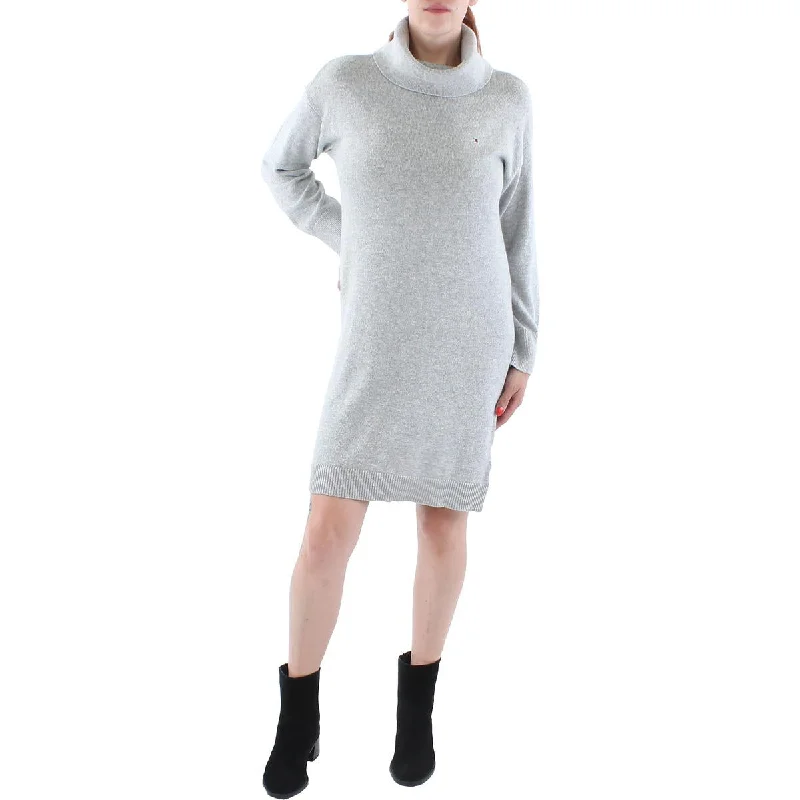 Tommy Hilfiger Womens Wool Knee Sweaterdress